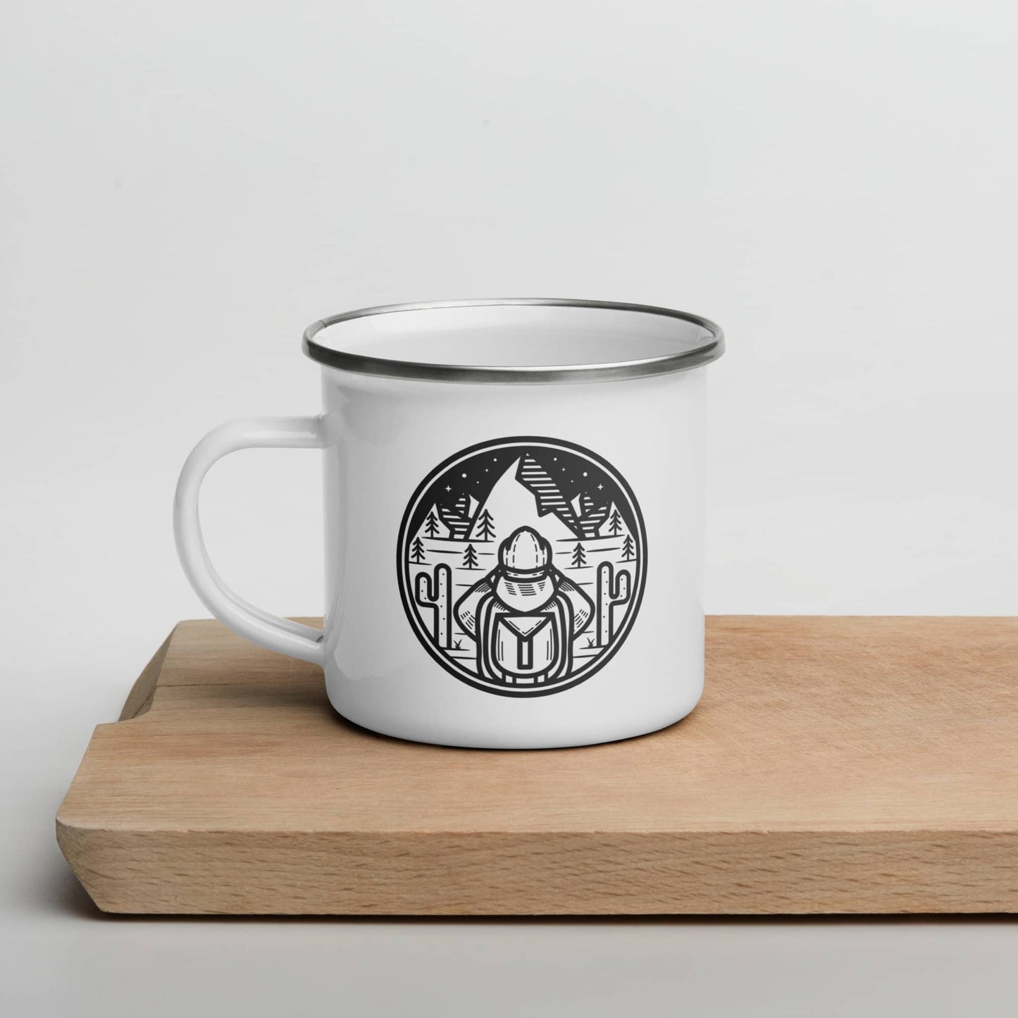 Enamel Mug 'Ready to hike'