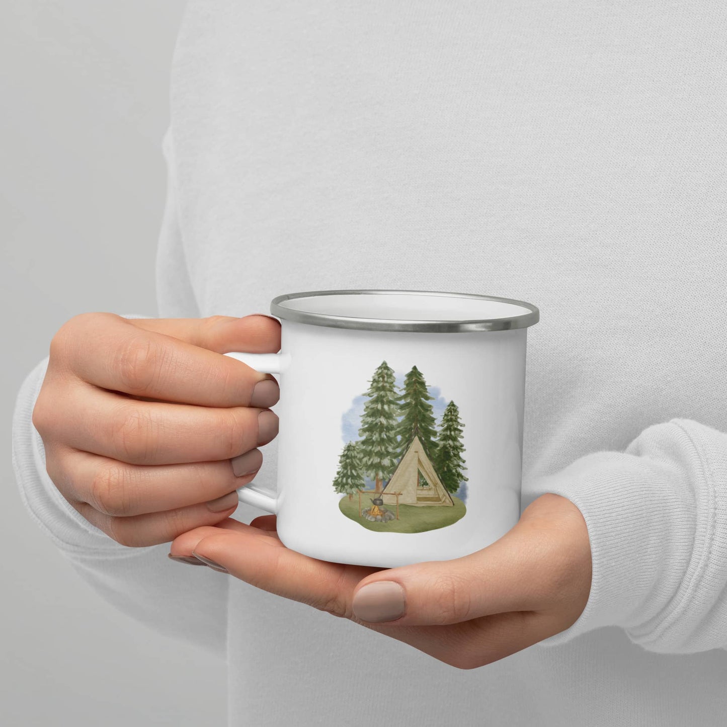 Enamel Mug 'Among the Trees'