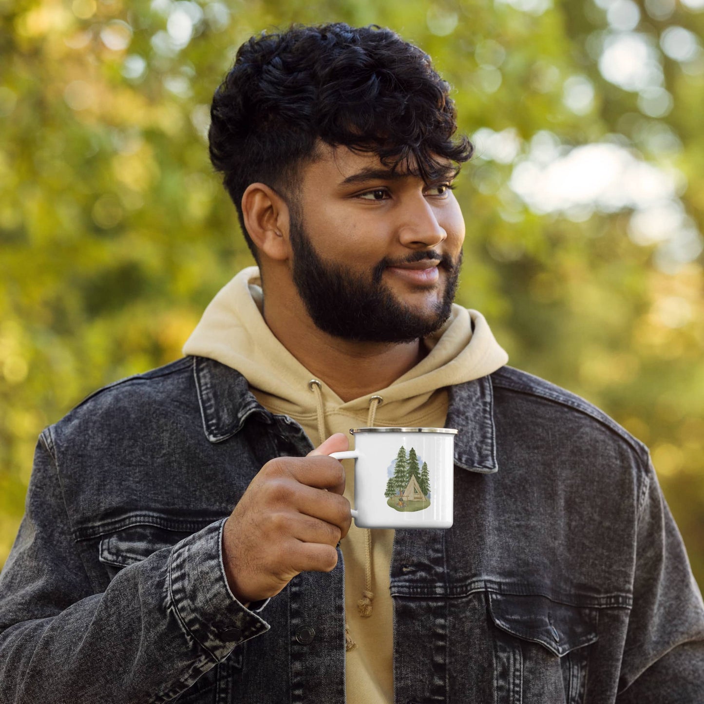 Enamel Mug 'Among the Trees'