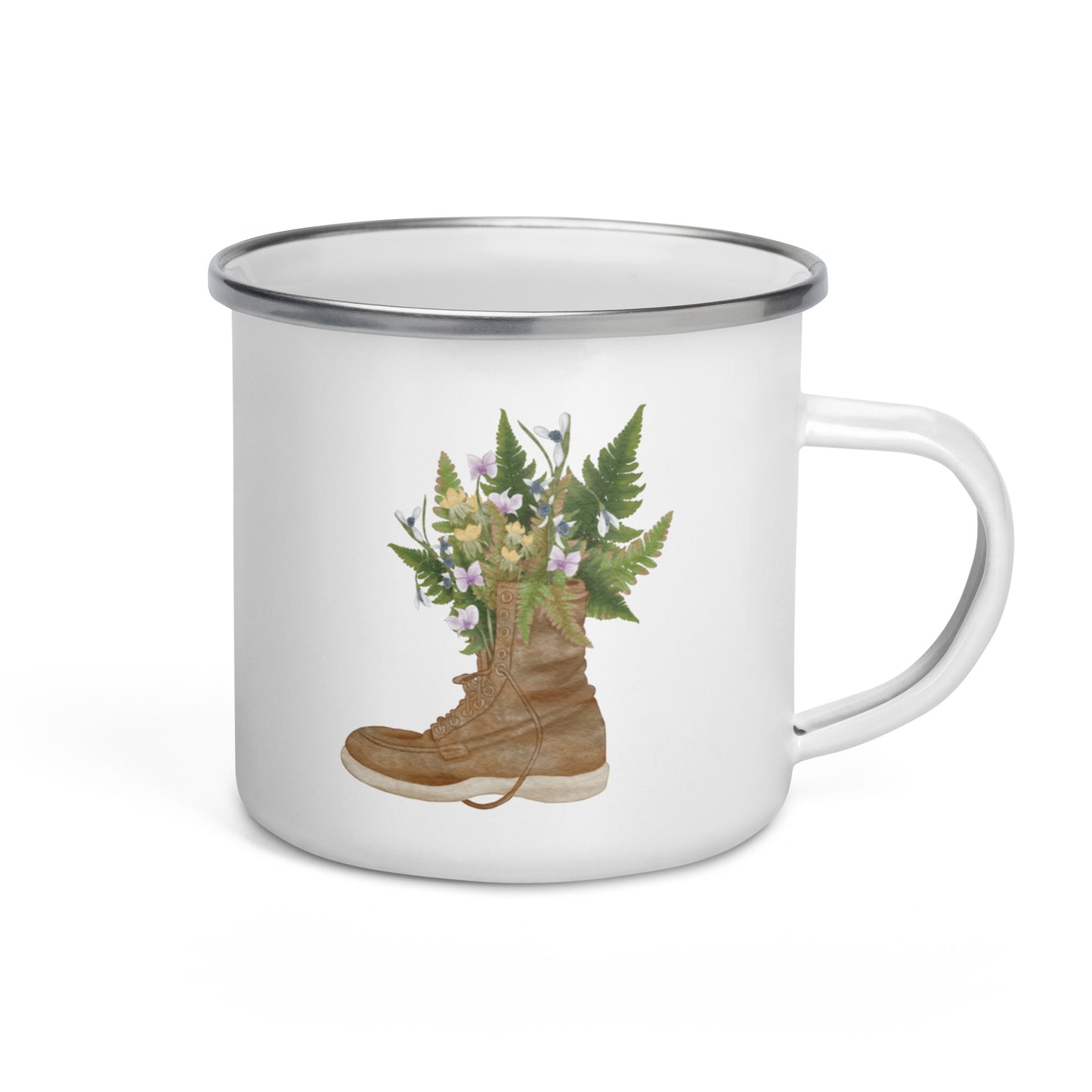 Enamel Mug 'Blossoming Steps'