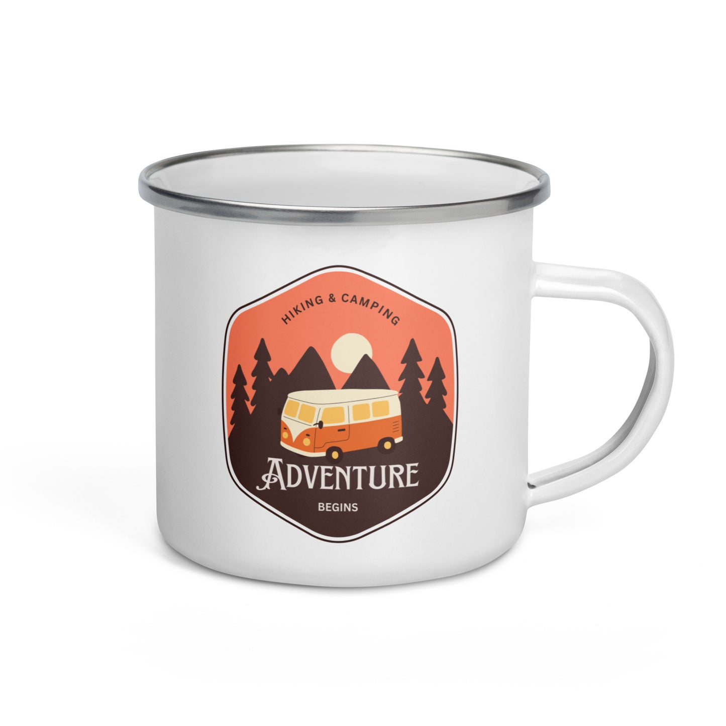 Enamel Mug 'Adventure begins'