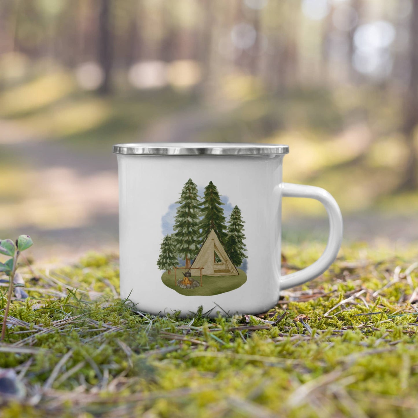 Enamel Mug 'Among the Trees'