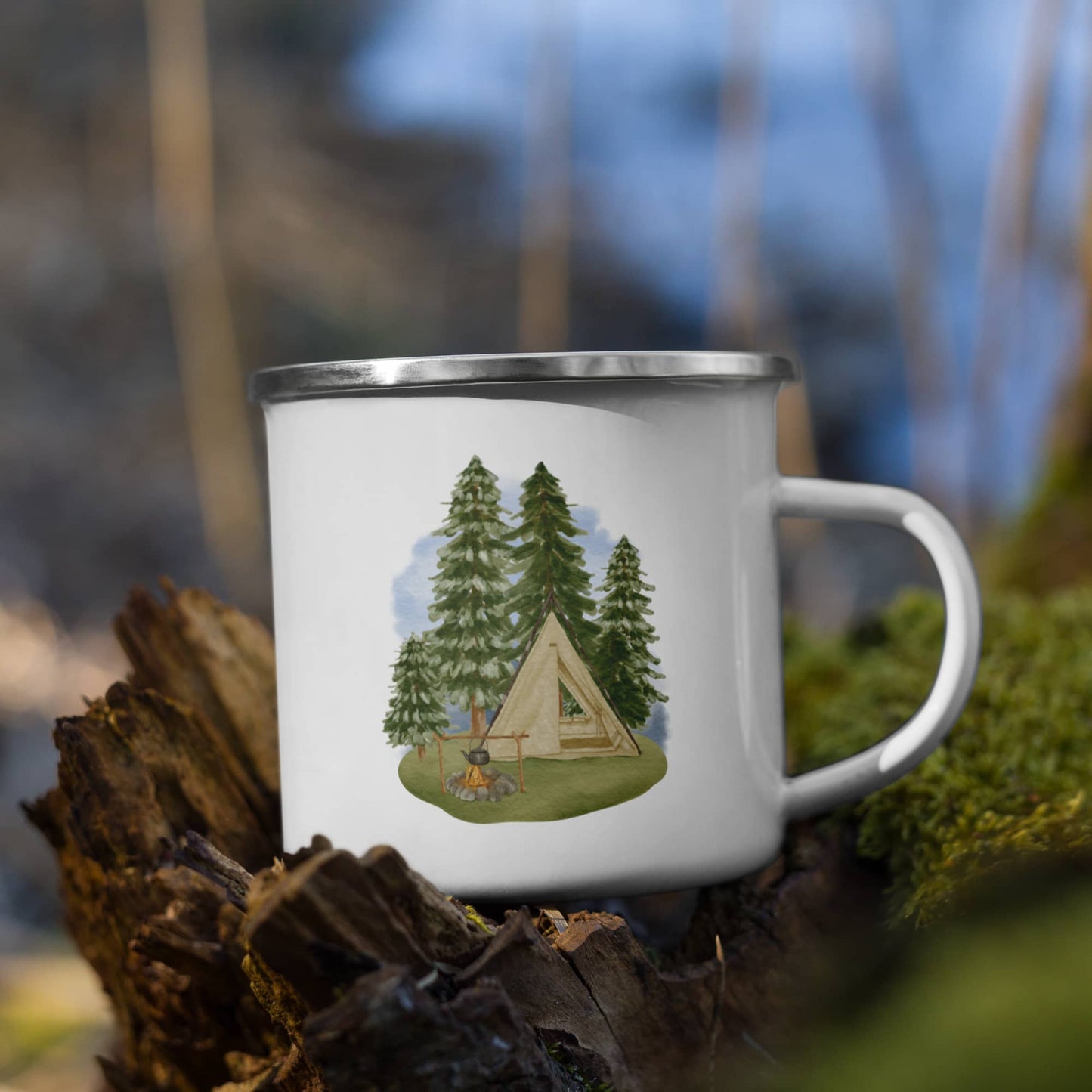 Enamel Mug 'Among the Trees'