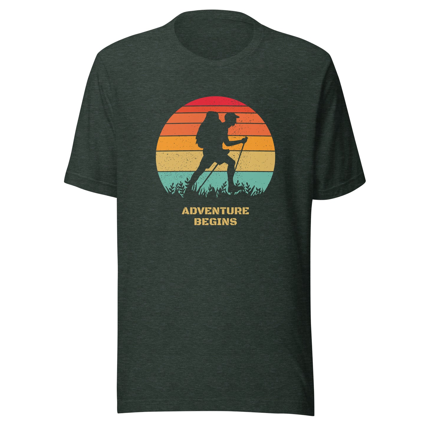 Unisex t-shirt 'Adventure begins'