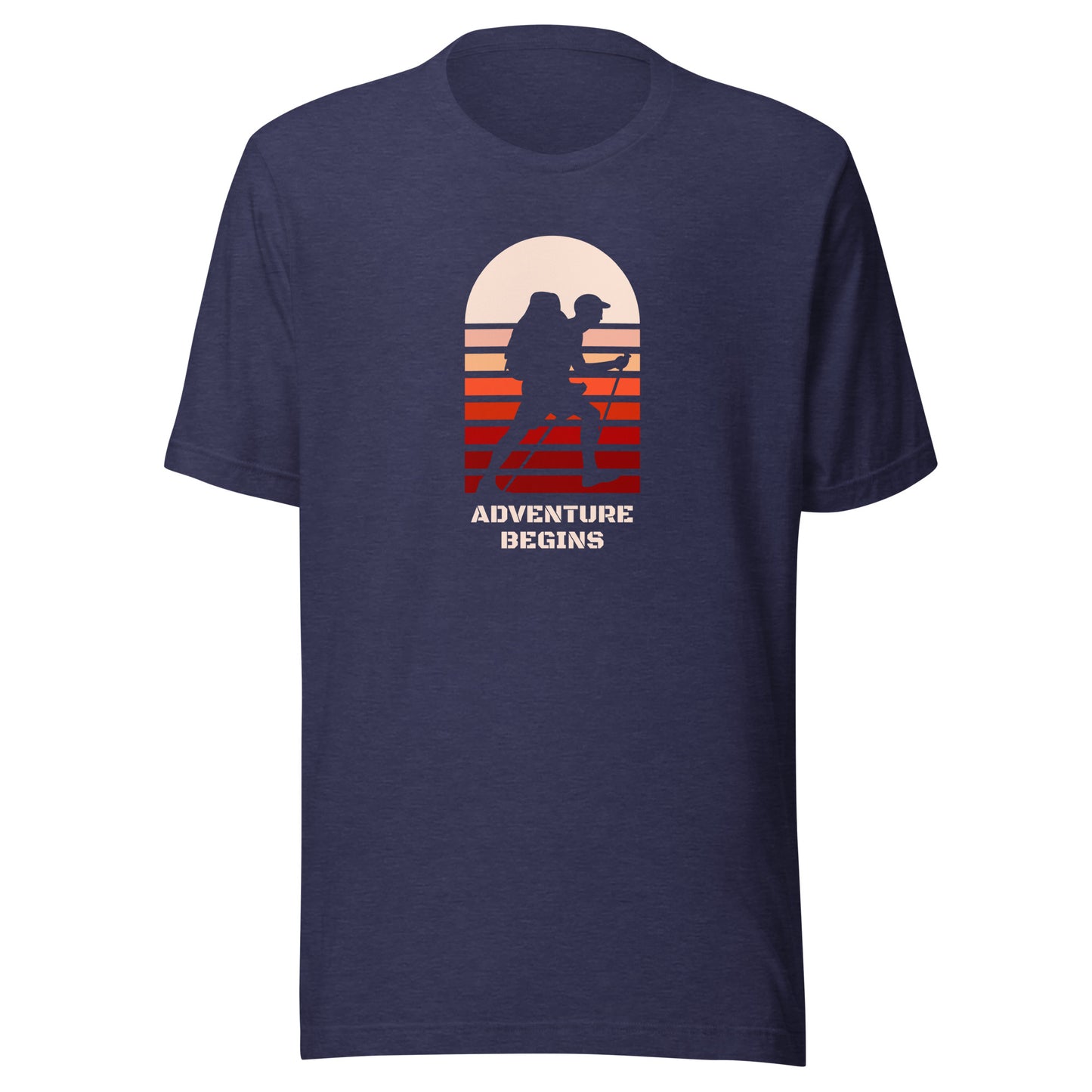 Unisex t-shirt 'Adventure begins today'