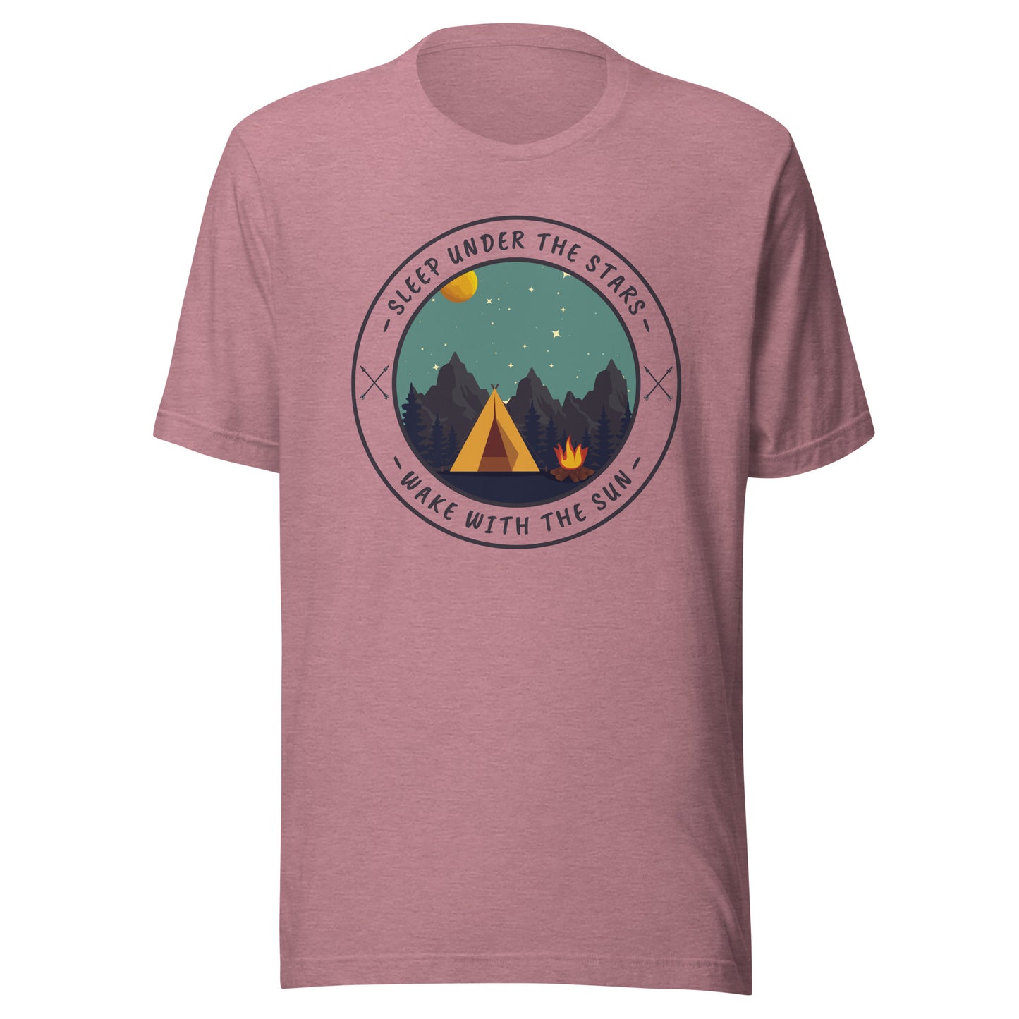 Unisex t-shirt 'Sleep under the stars. Wake with the sun'