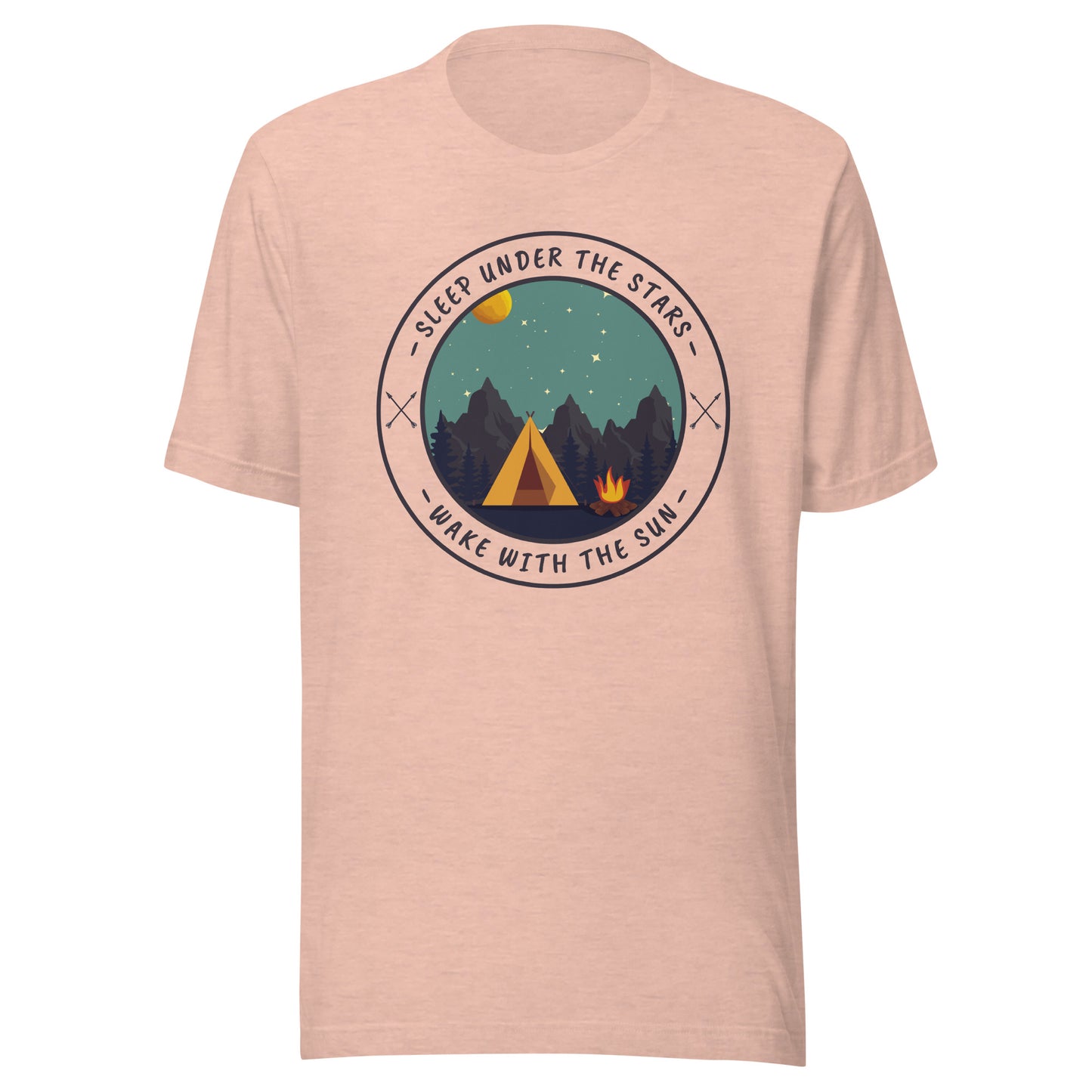 Unisex t-shirt 'Sleep under the stars. Wake with the sun'