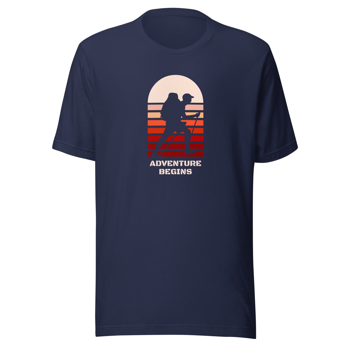 Unisex t-shirt 'Adventure begins today'