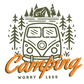 Unisex t-shirt 'Camping. Worry less'