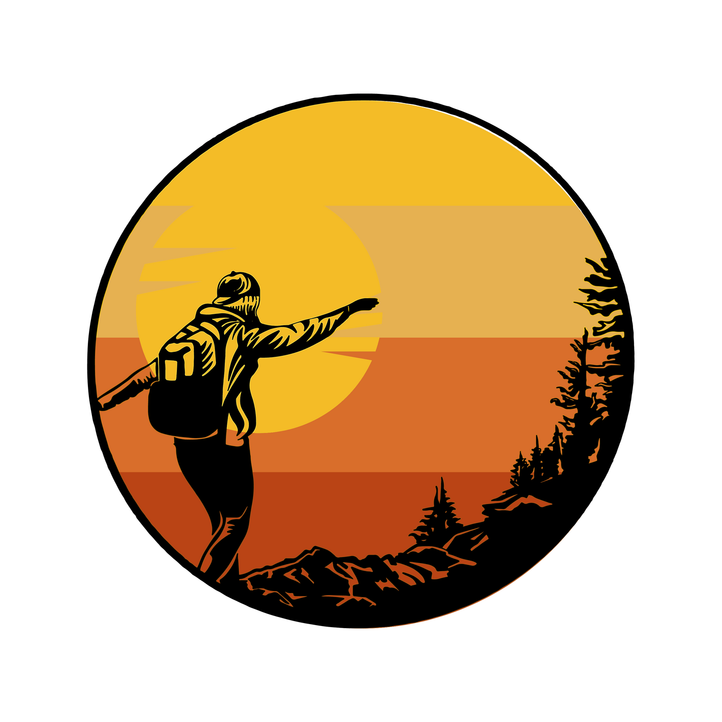 Unisex t-shirt 'Hiking vibes'