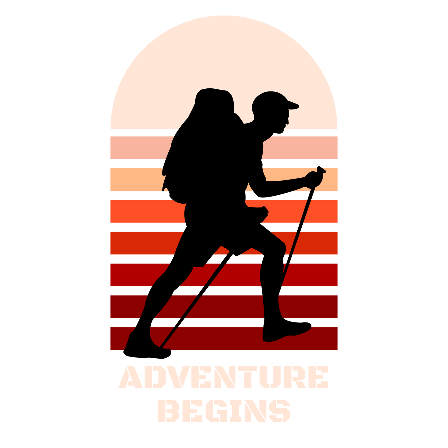 Unisex t-shirt 'Adventure begins today'