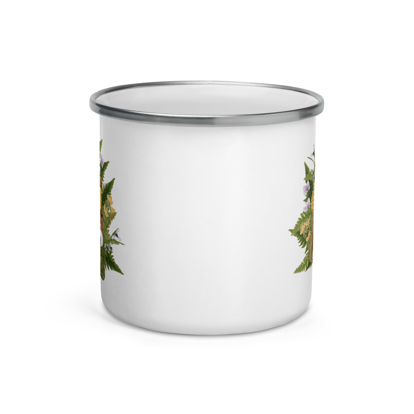 Enamel Mug 'Flower Hiker's Pack'