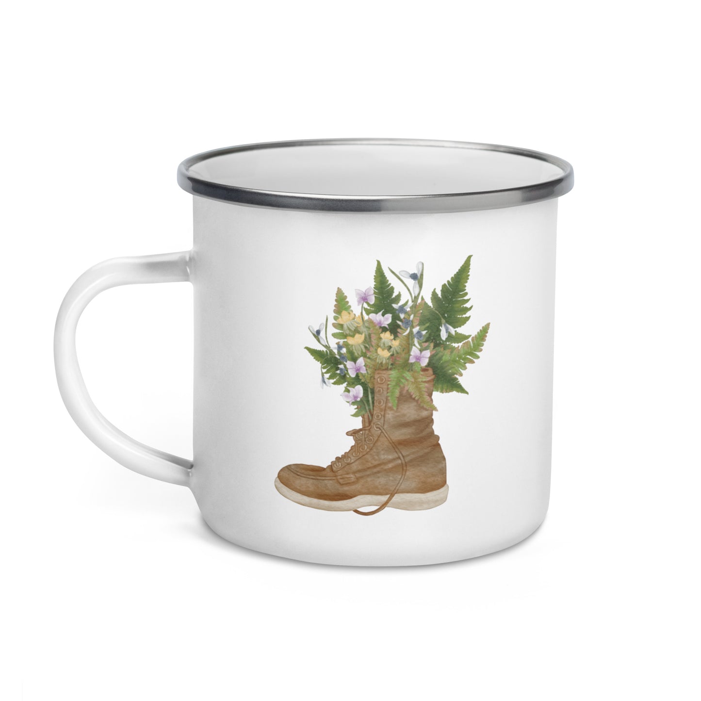 Enamel Mug 'Blossoming Steps'