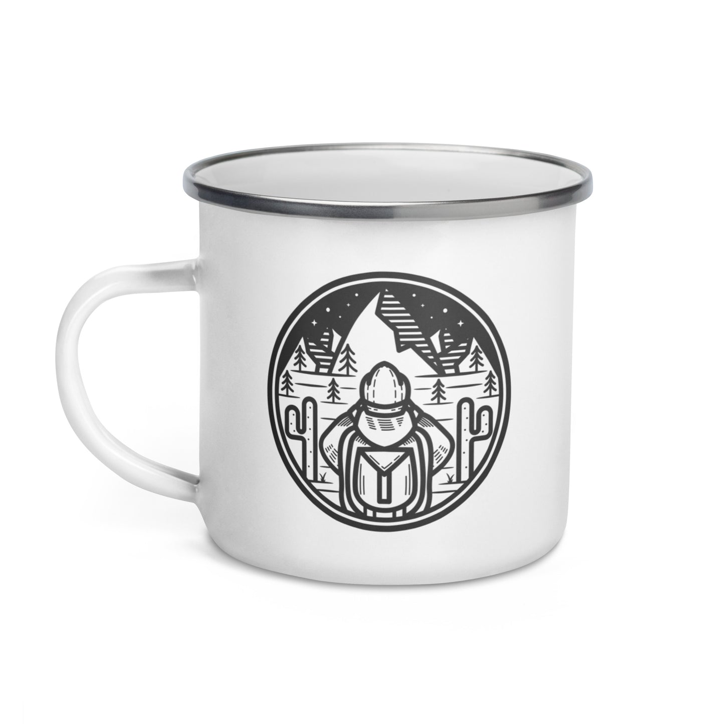 Enamel Mug 'Ready to hike'