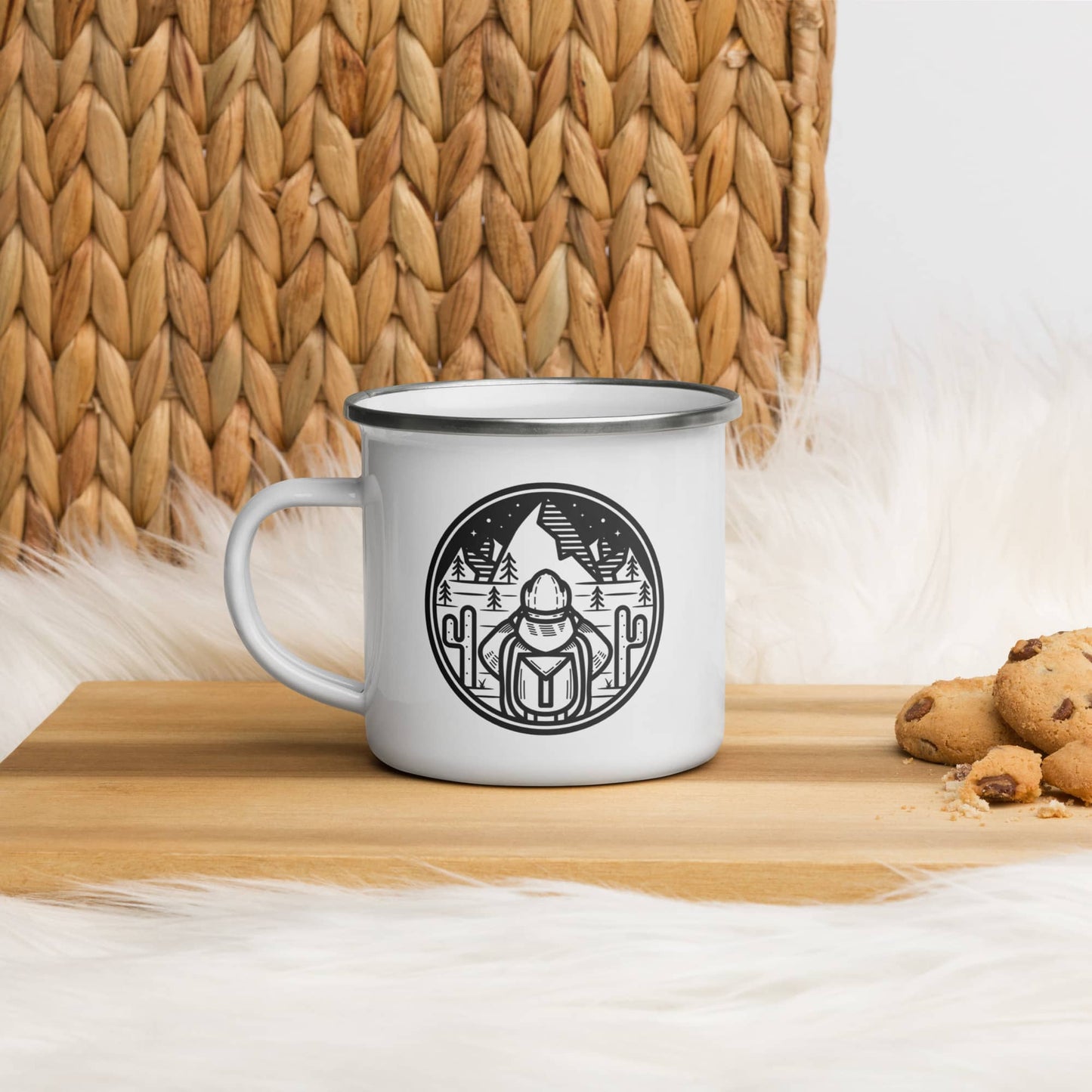Enamel Mug 'Ready to hike'