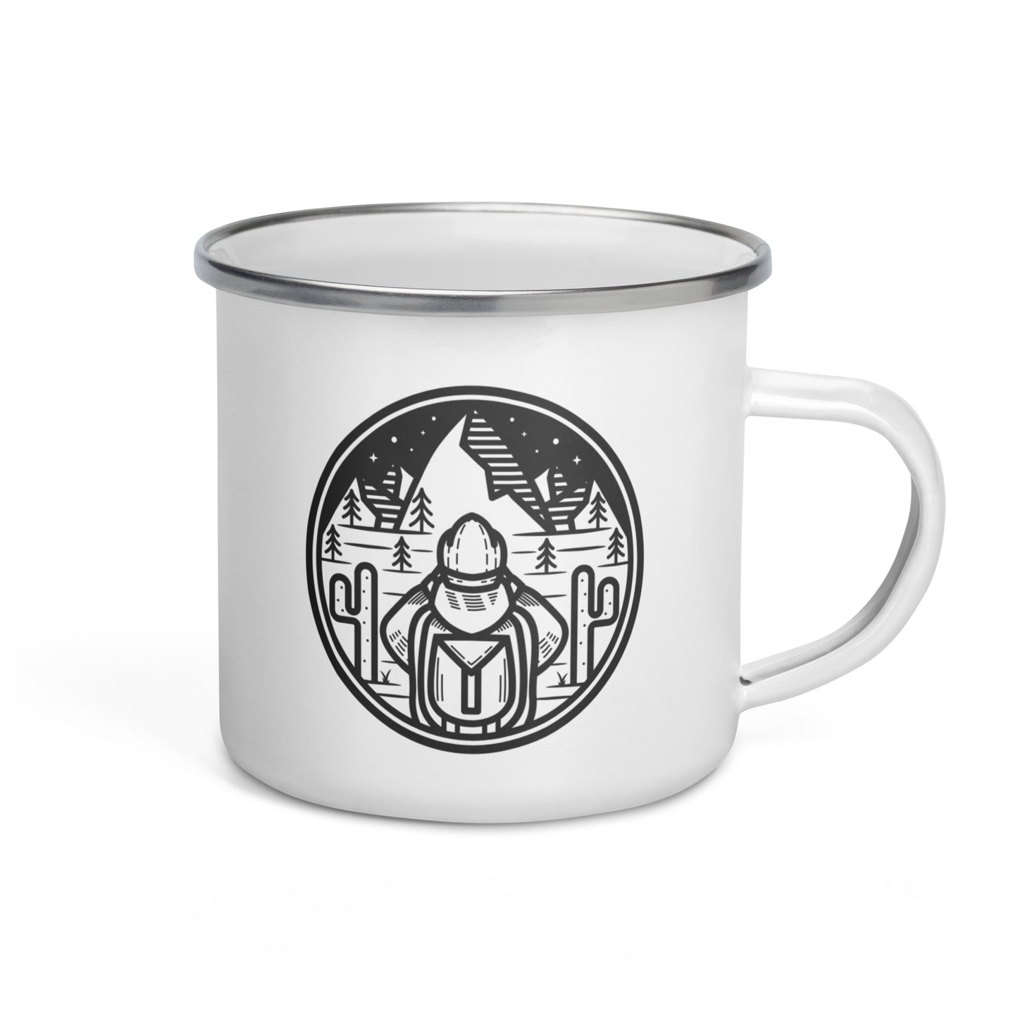 Enamel Mug 'Ready to hike'