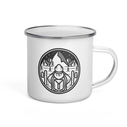 Enamel Mug 'Ready to hike'