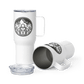 Travel mug with a handle 'Ready to hike'