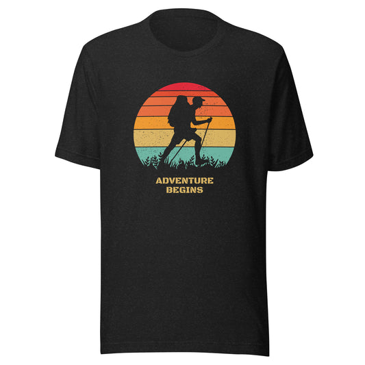 Unisex t-shirt 'Adventure begins'