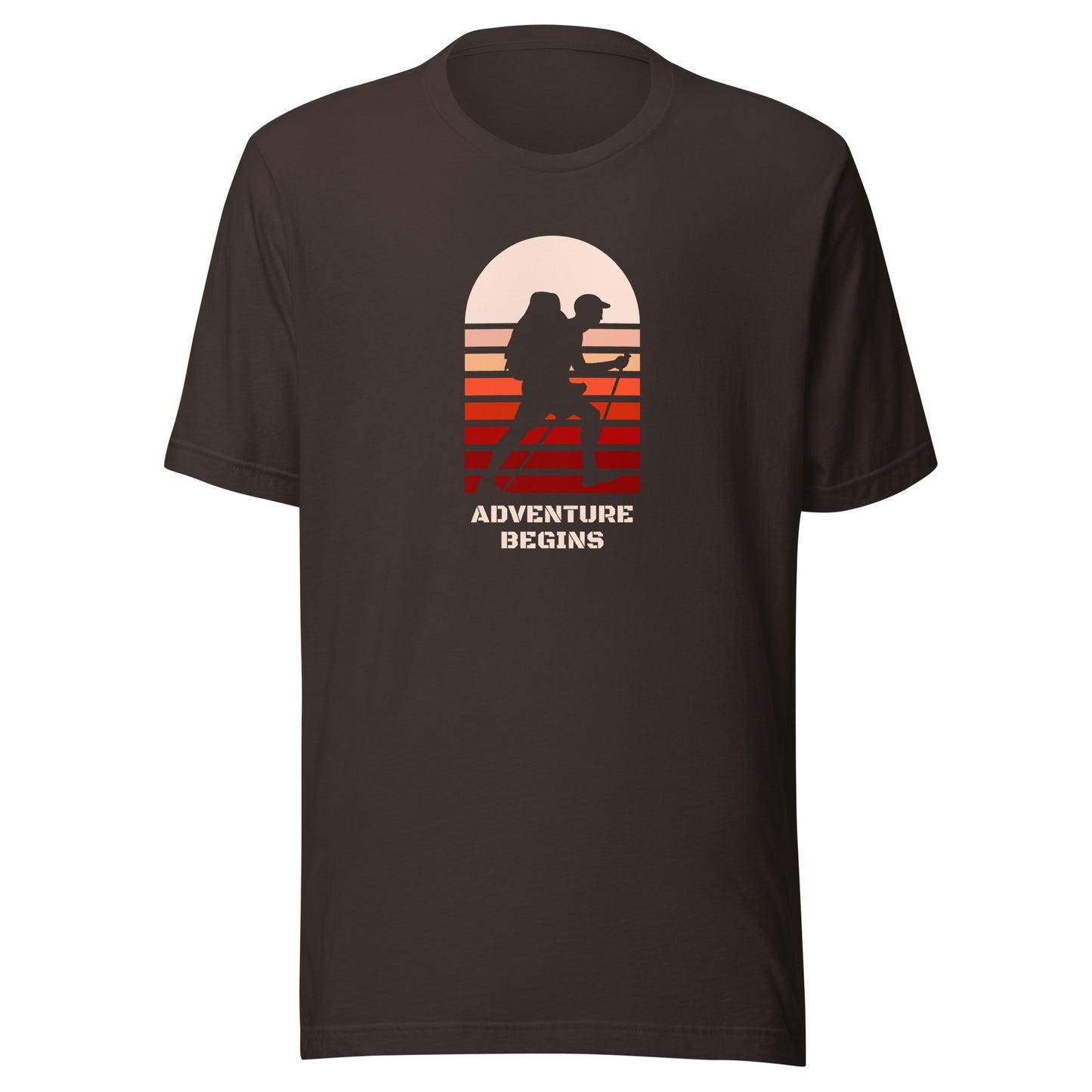 Unisex t-shirt 'Adventure begins today'