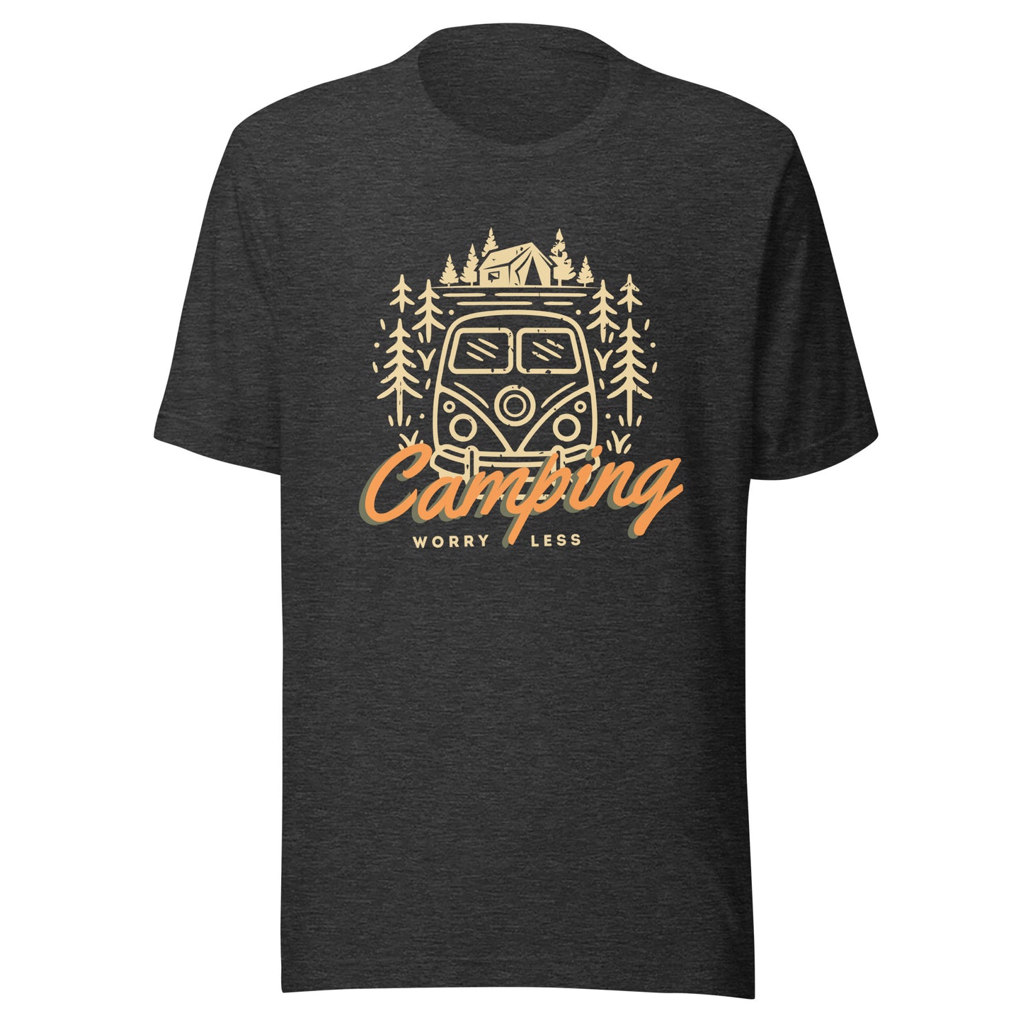 Unisex t-shirt 'Camping. Worry less'