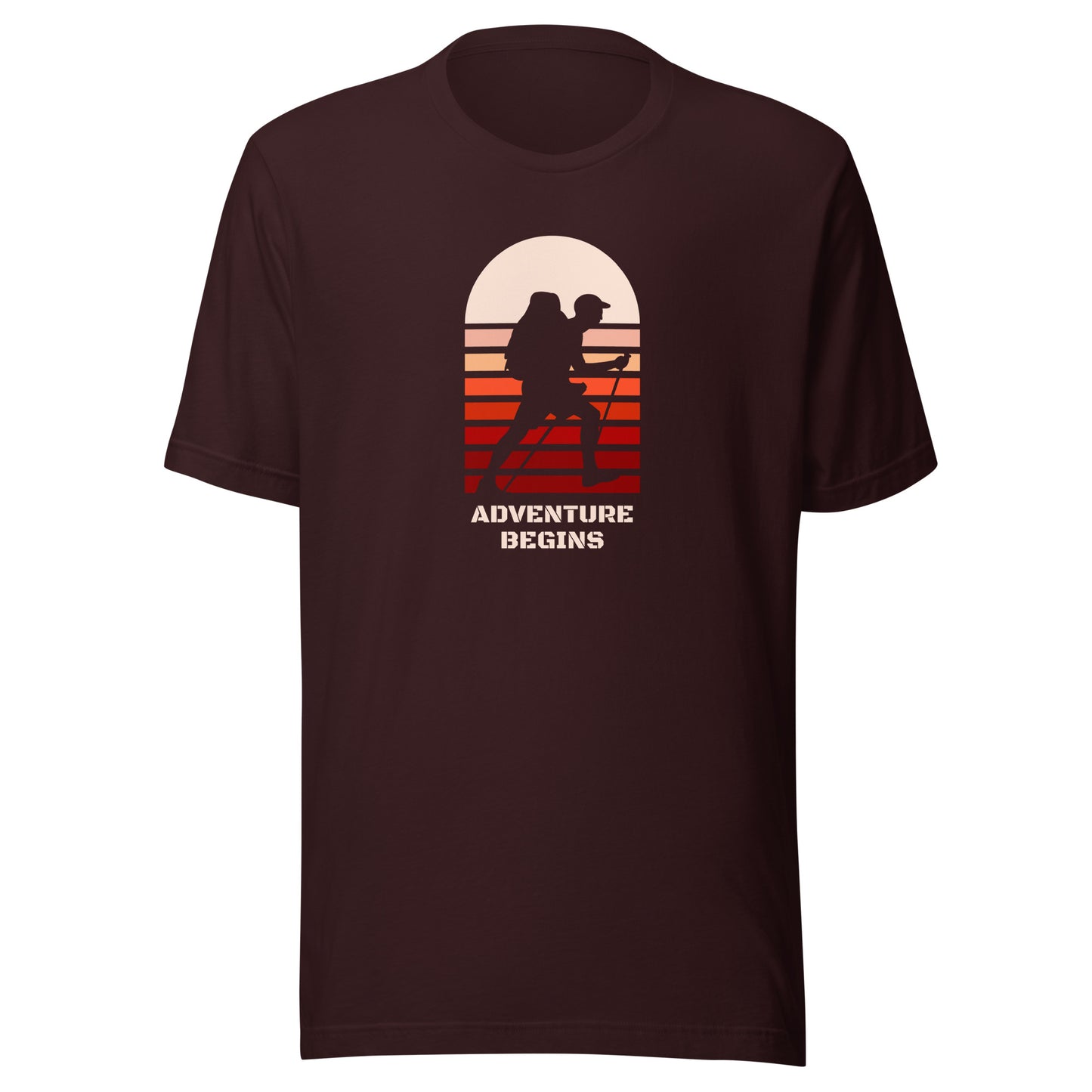 Unisex t-shirt 'Adventure begins today'