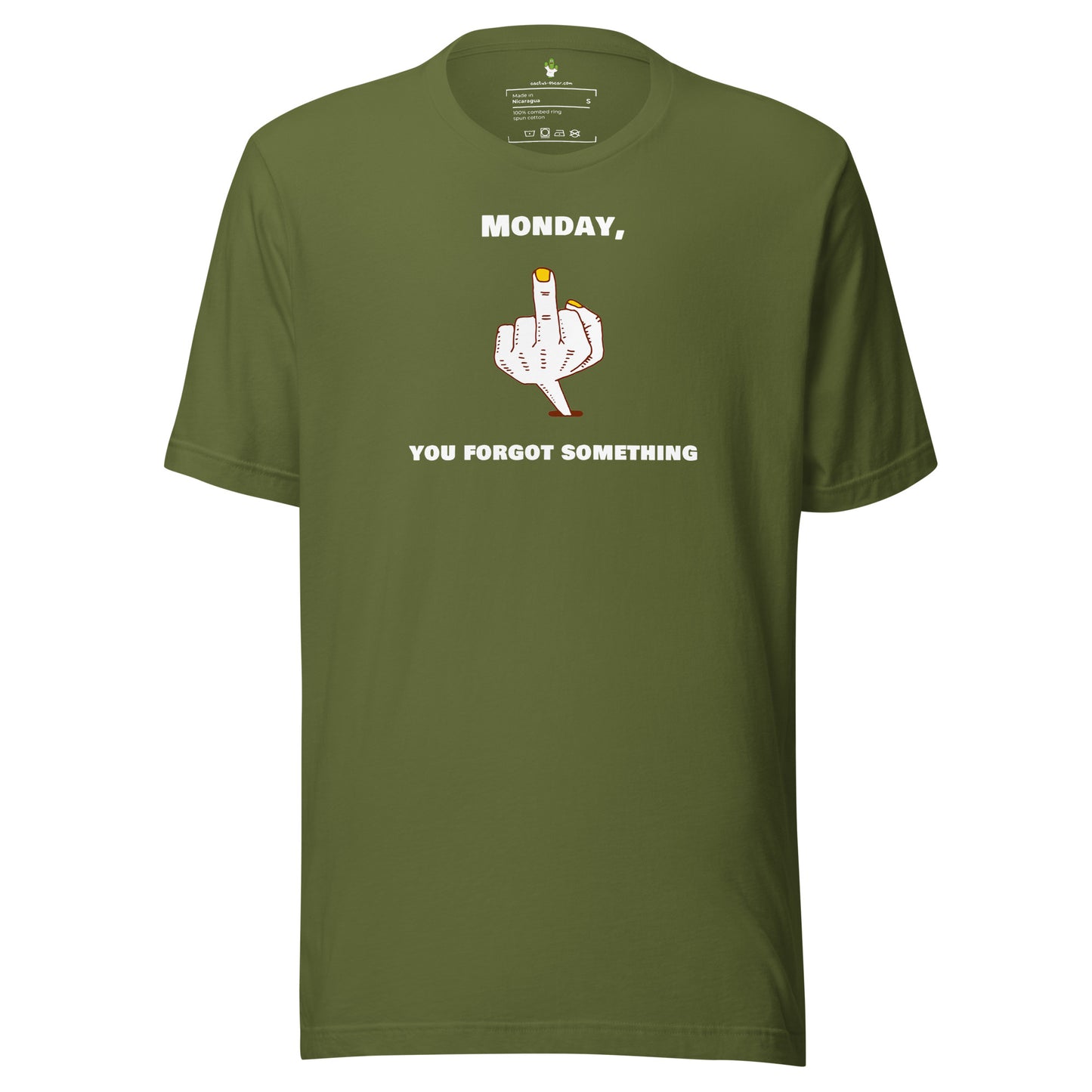 Unisex T-shirt "Monday, you forgot something" Black